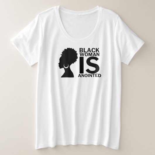 Gezalfd Grote Maat T-shirt (Design voorkant)