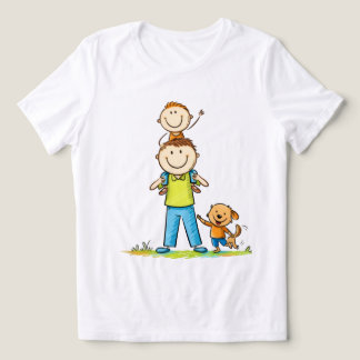 Gezamelijk Avontuur met Hond Minimalistische T‑Shi Tri-Blend Shirt