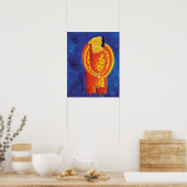 Gezamenlijk afdrukken van hedendaagse schilderijen poster (Keuken)