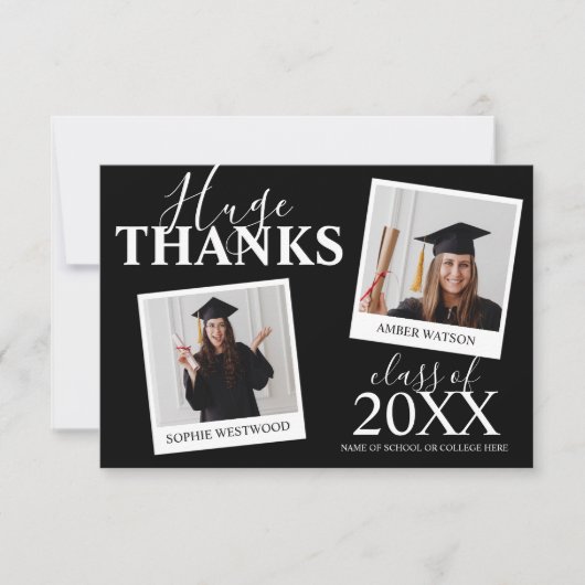 Gezamenlijk Afstuderen | 2 Foto Bedankkaart (Voorkant)
