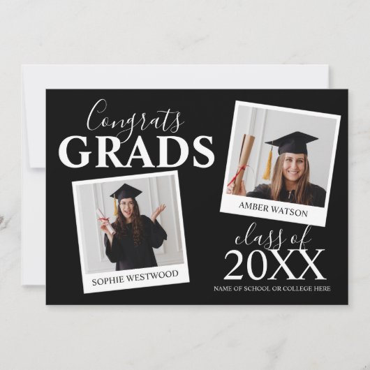 Gezamenlijk Afstuderen | 2 Fotouitnodiging Kaart (Voorkant)