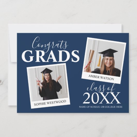 Gezamenlijk Afstuderen | 2 Fotouitnodiging Kaart (Voorkant)