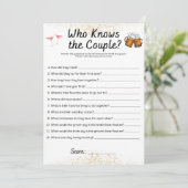 Gezamenlijk Bachelor/Bachelorette Party Spel Kaart (Staand voorkant)