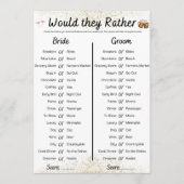 Gezamenlijk Bachelor/Bachelorette Party Spel Kaart (Voorkant)