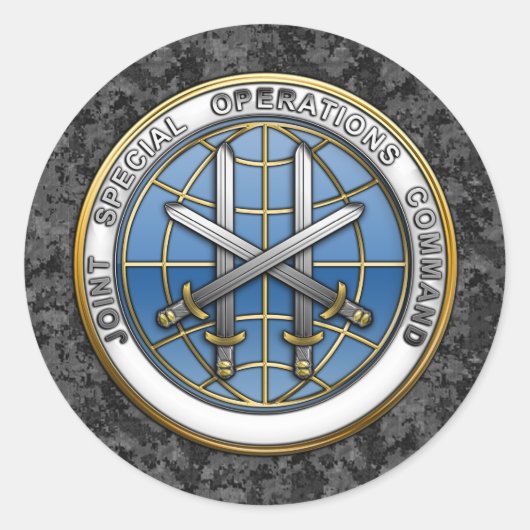 Gezamenlijk commando speciale operaties ronde sticker (Voorkant)