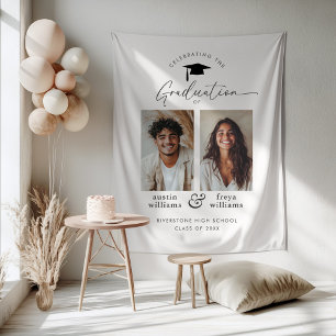Gezamenlijk eindexamenfeest 2 foto welkom wandkleed