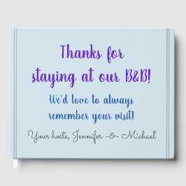 Gezamenlijk en respectabel B-and-B gastenboek