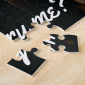Gezamenlijk foto Uniek Fun Marriage Voorstel Legpuzzel (Zijkant)