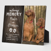 Gezamenlijk huisdierherdenking 2 foto fotoplaat (Zijkant)