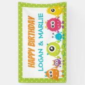 Gezamenlijk Monster Verjaardag Party teken Spandoek (Verticaal)
