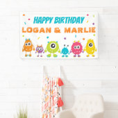 Gezamenlijk Monster Verjaardag Party teken Spandoek (Insitu)