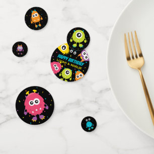 Gezamenlijk Monster Verjaardagsfeest Confetti