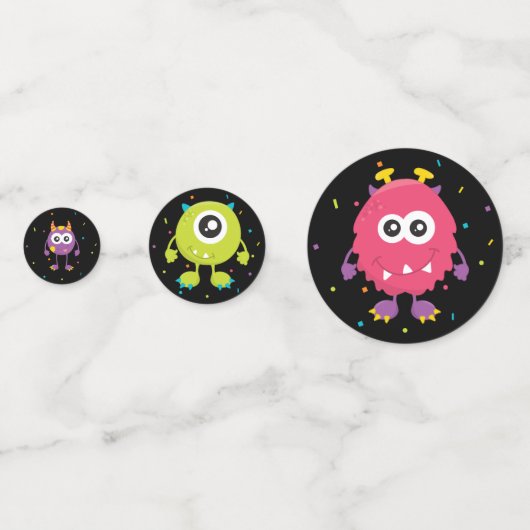 Gezamenlijk Monster Verjaardagsfeest Confetti (Achterkanten)