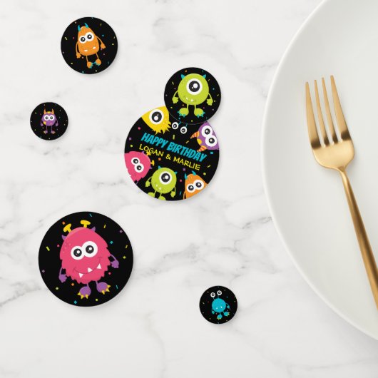 Gezamenlijk Monster Verjaardagsfeest Confetti (Groep)