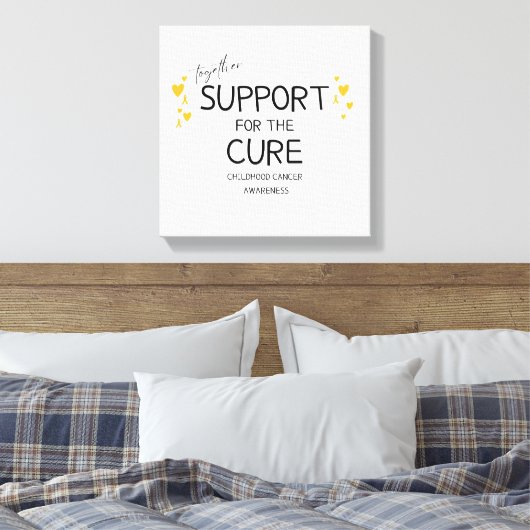 gezamenlijk.support.remedie. kanker in de kinderti canvas afdruk (Insitu (Slaapkamer))