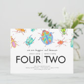 Gezamenlijk verjaardagsfeest - Bug Theme Kaart (Staand voorkant)