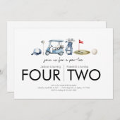 Gezamenlijk verjaardagsfeest - Let's Par-t-shirt - Kaart (Voorkant / Achterkant)