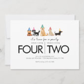 Gezamenlijk verjaardagsfeest - Pawty Thema Kaart (Voorkant)