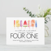 Gezamenlijk verjaardagsfeest - Popsicle Party Them Kaart (Staand voorkant)