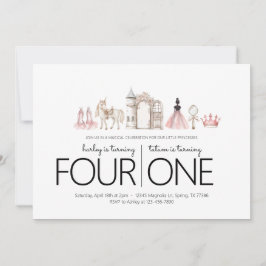 Gezamenlijk verjaardagsfeest - Prinses Thema Uitno Kaart