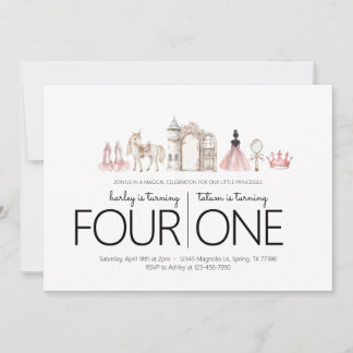 Gezamenlijk verjaardagsfeest - Prinses Thema Uitno Kaart