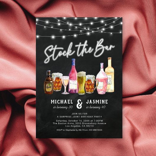 Gezamenlijk verjaardagsfeest voor volwassenen kaart