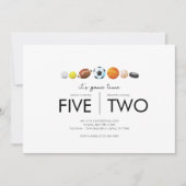 Gezamenlijk verjaardagsfeestje - sportthema kaart (Voorkant)