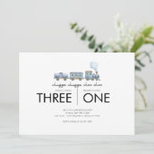 Gezamenlijk verjaardagsfeestje - Trein thema Kaart (Staand voorkant)