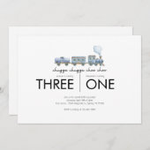 Gezamenlijk verjaardagsfeestje - Trein thema Kaart (Voorkant / Achterkant)