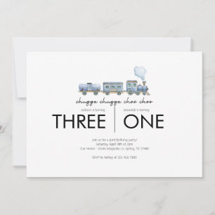 Gezamenlijk verjaardagsfeestje - Trein thema Kaart