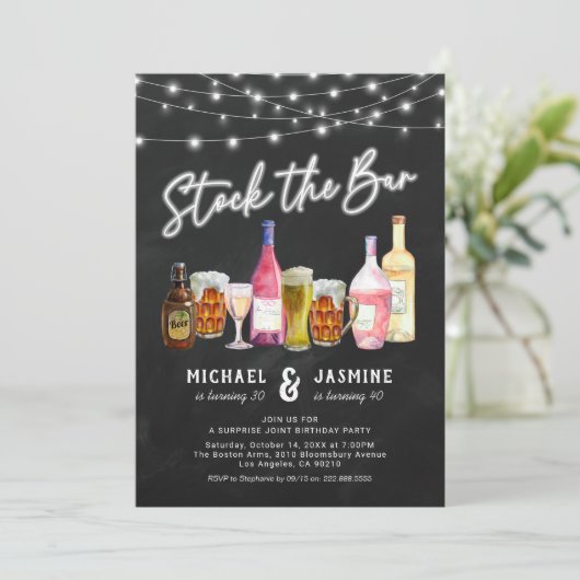 Gezamenlijk volwassenen verjaardagsfeest kaart (Staand voorkant)