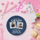 Gezamenlijke afstuderen | 2 foto papieren borden bordje (Feest)