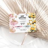 Gezamenlijke bouw & ballerina Verjaardag Kaart