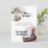 Gezamenlijke Boys Birthday Uitnodiging voor Arches (Staand voorkant)