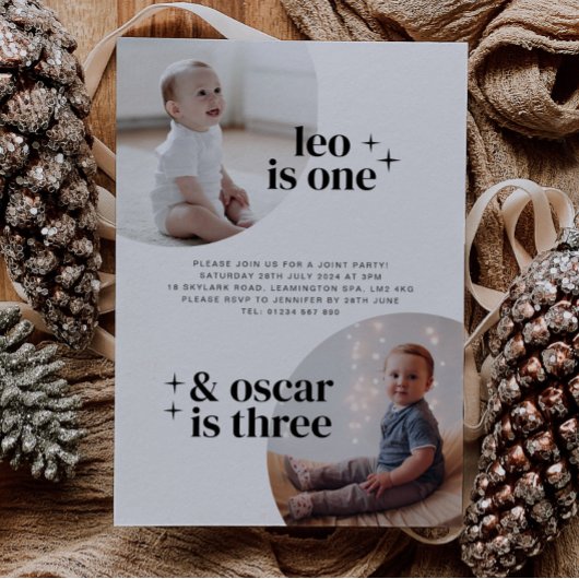 Gezamenlijke Boys Birthday Uitnodiging voor Arches