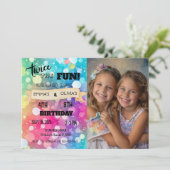 Gezamenlijke broer Gecombineerde Verjaardag Foto J Kaart (Staand voorkant)