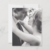 Gezamenlijke bruiloft wijziging van plan voor het save the date (Achterkant)