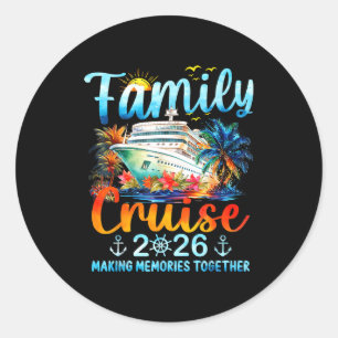 Gezamenlijke cruise 2026 Herinneringen maken Match Ronde Sticker