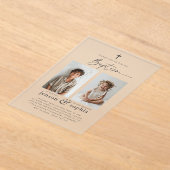 Gezamenlijke doop 2 Fotouitnodiging Acryl Uitnodigingen (Laagn)