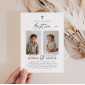 Gezamenlijke doop 2 Fotouitnodiging Kaart