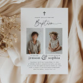 Gezamenlijke doop 2 Fotouitnodiging Kaart