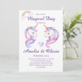 Gezamenlijke Eenhoorn Zusters Dubbele Zussen Verja Kaart (Staand voorkant)