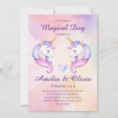 Gezamenlijke Eenhoorn Zusters Dubbele Zussen Verja Kaart (Voorkant)