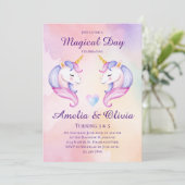 Gezamenlijke Eenhoorn Zusters Dubbele Zussen Verja Kaart (Staand voorkant)