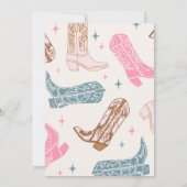 Gezamenlijke eerste Rodeo verjaardagsuitnodiging Kaart (Achterkant)