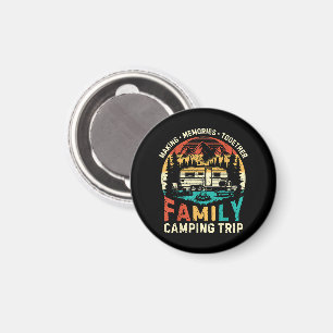 Gezamenlijke familie-campingtrip om herinneringen magneet