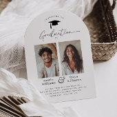 Gezamenlijke Graduation Party 2 Photo Arch Uitnodi Kaart