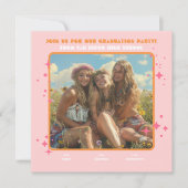 Gezamenlijke Hippie Foto Graduation Party 3 persoo Kaart (Voorkant)