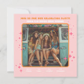 Gezamenlijke Hippie Foto Graduation Party 4 persoo Kaart (Voorkant)