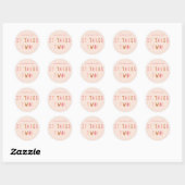Gezamenlijke inspanning Ronde Sticker // Blush (Vel)